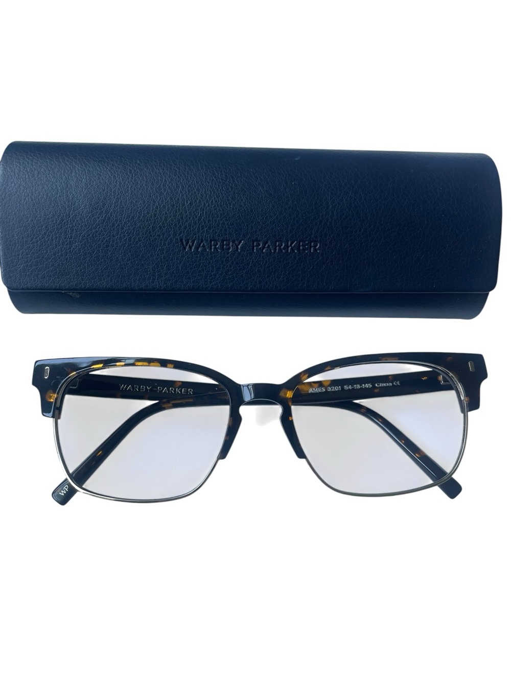 Warby Parker Ames 3201 Eyeglasses Frame Womens Brown Tortoise Full Rim 54-18-145